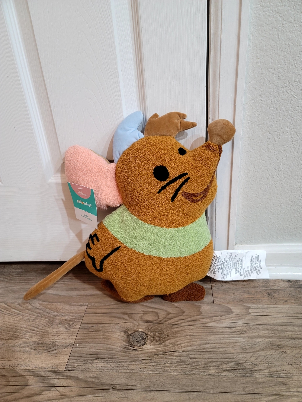 Disney x Pillowfort Cinderella GusGus Kids Pillow Buddy NWT